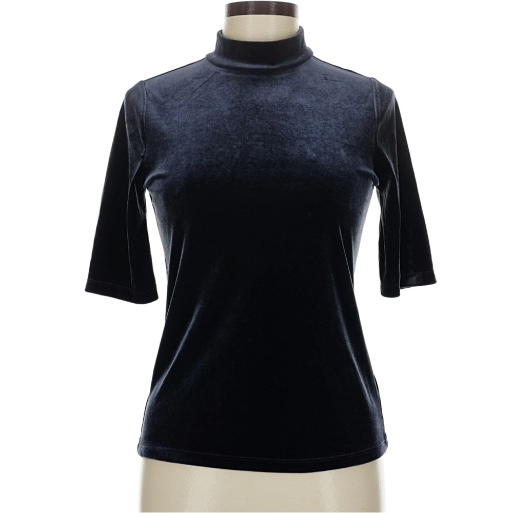 Banana Republic velvet mock turtleneck top